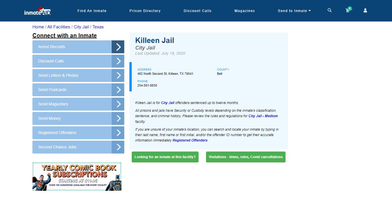 Killeen Jail | Inmate Locator
