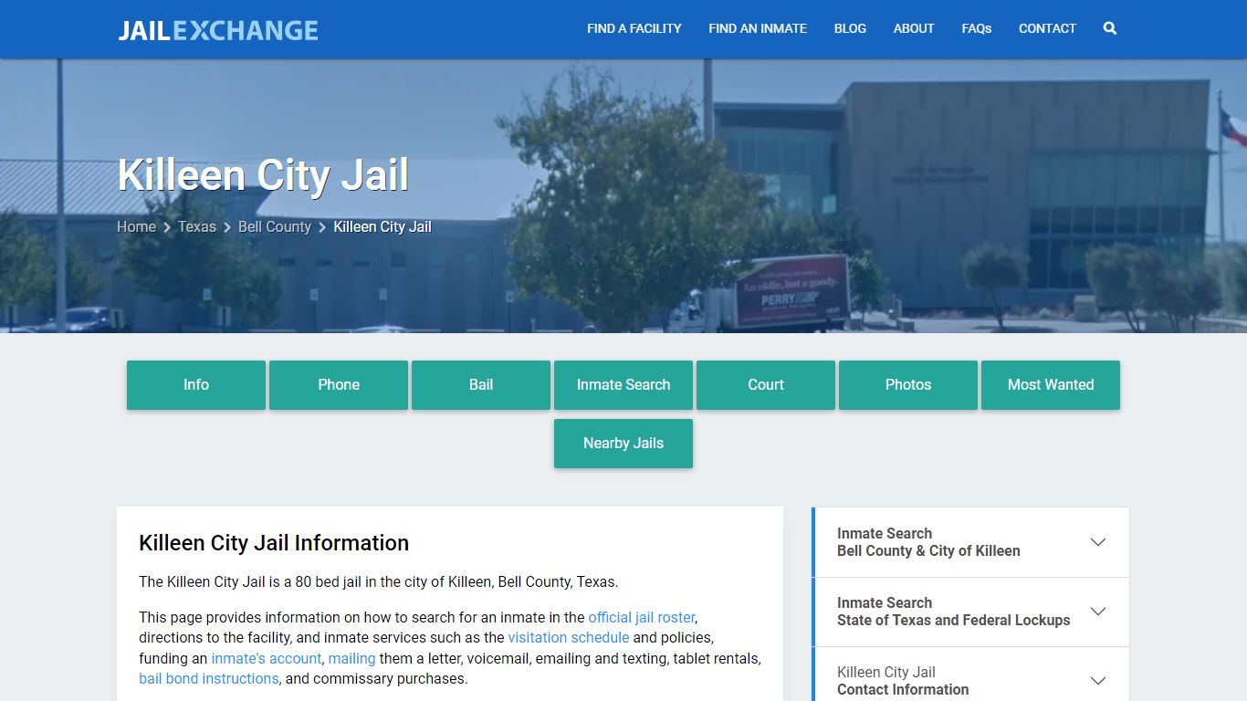 Killeen City Jail, TX Inmate Search, Information